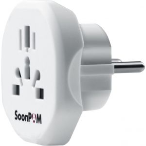 Adaptateur de Prise, Adaptateur de Voyage du Monde vers Europe Adaptateurs pour l'international Convertisseur de Prise pour Les Pays de Europ&eacute;enne Compatible France Allemagne Italie - Neuf