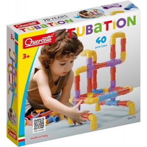 ERYI-Tubation, Jeux De Construction, Jouet Enfant 3 Ans, Jeux Educatif, Construction Mécanique, Montessori, Kits De Loisirs Créatifs, 40 Tubes Colorés Pour Structures 3D, Made In Italy - Neuf