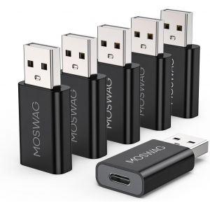 THEF-Adaptateur USB C Femelle vers USB mâle, Adaptateur USB C vers USB Compatible avec Le Chargeur Apple MagSafe, Watch Series Ultra/8/7/se, iMac, MacBook Pro, MacBook, Ordinateurs Portables, PC. - Neuf