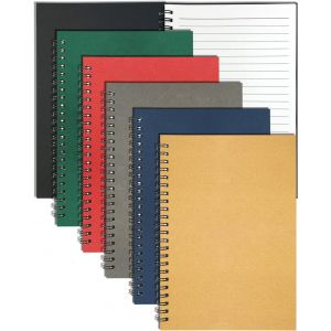 Kaxdl-Lot De 6 Cahier Spirale A5,21x14,5cm 60 Feuilles Lignée Couverture Kraft Colorée Vierge Carnet Spirale A5 Carnet De Notes Pour Femmes Adolescentes En Écrivant Prendre Des Notes École Bureaule C - Neuf