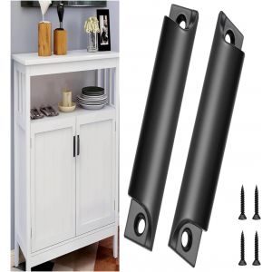 lbgwp60-2Pcs Poignée De Porte Coulissante Aluminium Poignée Meuble,Poignée De Porte Extérieure,Poignee De Meuble Cuisine Noir,Pour Portes De Balcon,Portes Coulissantes,Tiroirs,Armoire Et Intérieur - Neuf