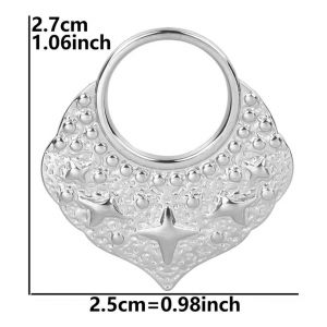 7 Pi&egrave;ces/Lot En Acier Inoxydable Goth &Eacute;gyptien Croix &Eacute;p&eacute;e Poignard Croix Breloques Sorcellerie Lune &Eacute;toile Sacr&eacute; Coeur Piment Pendentif Bijoux--S1350-S - Neuf