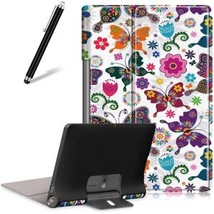 Coque Pour Lenovo Yoga Smart Tab/Yoga Tab 5 Yt-X705f 10.1,&Eacute;tui Cuir &Agrave; Rabat Mince L&eacute;ger Avec Support Pliable,R&eacute;glable Multi-Angle B&eacute;quille Slim Folio Flip Tablette Housse,Papillon[Coq9126153] - Neuf