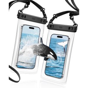 Kalanka-Bandoulière Amélioré Pochette Étanche Smartphone, Ipx8 Tpu Protege Telephone Eau [Lot De 2], Pochette Etanche Pour Iphone 16 15 14 13 12 Pro Max Plus, Samsung S24 S23 S22 Ultra Jusqu'à 7,5 Po - Neuf