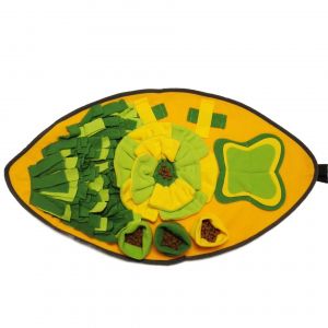 70*40 Cm Jaune Forme Du Poisson Renifler Le Tapis, Chien Puzzle Creuser Mat De Formation Slow Food Smart Toy Chien Reniflant Tapis De Dégagement De La Pression Pliable Machine Non-Housse - Neuf