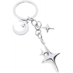KAL-Y2K Porte-Cl&eacute;s En Forme D'&Eacute;toile Et De Lune Pour Fille - Porte-Cl&eacute;s Esth&eacute;tique Y2K - Pendentif De Sac - Accessoires Y2K - Neuf