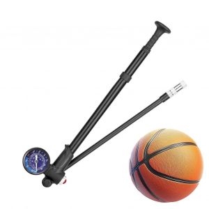 Pompe A Air Pour Velo Avec Manometre, Gonfleur De Pneus Pour Vehicules Domestiques, Pompe A Air Portable Pour Basket-Ball, Pompe A Pneu A Pression - Neuf