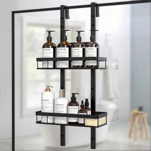 Etagere Douche &agrave; Suspendre - Etagere Douche sans Percage, Porte Shampoing Douche, Rangement et Organisation de la Salle de Bain Noir - Neuf