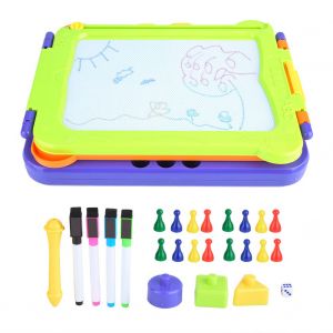 Planche A Dessin Magnetique 3 En 1, Jeu D'echecs Volant, Jouet D'ecriture Et De Jeu Educatif Pour Enfants - Neuf