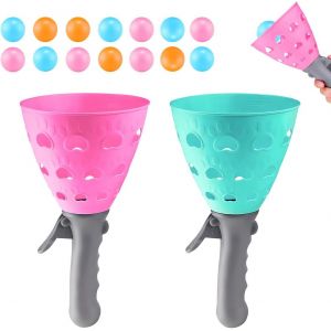 MDY-Jeu De Balle à Attraper, avec 2 Paniers de Lancement et 14 Balles, Jeux Plein Air Enfant, Promouvoir La Motricité et Le Lien Parent-Enfant - Neuf