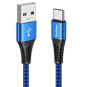 C&acirc;ble USB C [2M] Cable USB C Charge Rapide 3A Nylon Tress&eacute; Chargeur Cable USB Type C pour Samsung Galaxy S24 S23 S22 Ultra S21 S20 Plus S10 S9 S8 A13 A70 A53 A52S,Note 10 9 8,A3 A5 2017,LG V20 G8 G7 - Neuf