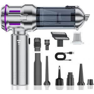 lbgwp60-Aspirateur À Main Sans Fil 18000Pa Mini Aspirateur 3 En 1 Multifonction Sans Fil 200 000 Tr/Min Spray D'Air Comprimé Pour Voiture, Cuisine, Pc, Canapé, Bureau, Maison Et Nettoyage Des Poils D - Neuf