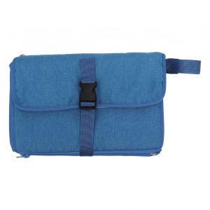 Hjlian Matelas A Langer Portable Pliable En Tissu Oxford Doux Et Agreable Pour La Peau, Avec Plusieurs Poches De Rangement, Bleu - Neuf