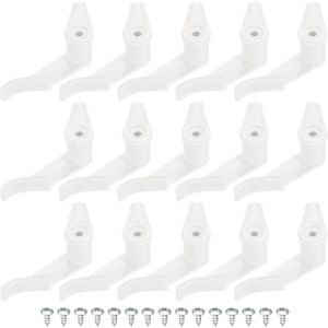 KAL-3.5Mm Lampe Ombre Clips Pour Plafond Lampes, 15 Paire Luminaire Ombre Fixe Boucles Luminaire Accessoires Blanc - Neuf