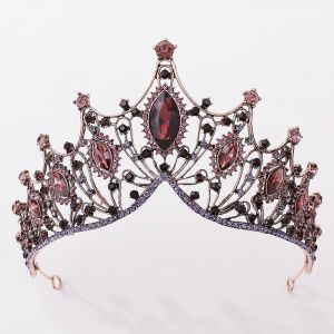Nouveaux Produits En 2023,Vintage Girls Crystal Tiara Couronne Noir Femmes Princesse Elfe Bandeau Cadeau - Neuf