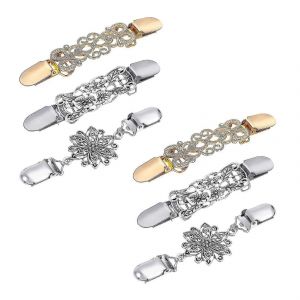 6 Pièces Pull Châle Clips Robes Cardigan Col Broche Clip Chemises Vintage Clips Pour Femmes Gir - Neuf
