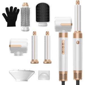 Sèche Cheveux 7 En 1, Air Styler Pro, Seche Cheveux Diffuseur Boucle, Fer À Boucler À Air De 30 Mm,Pour Lisser, Boucler Les Cheveux,3 Températures,1400 W Hair Styler Professionnel - Neuf