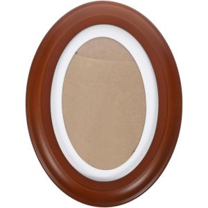 CMWX-Cadre photo ovale vintage : 17,8 cm à suspendre au mur Cadre photo ovale classique en bois pour bureau, salon, chambre à coucher - Neuf