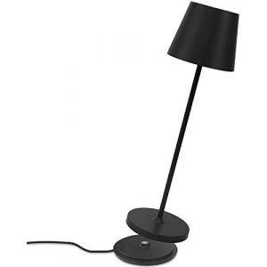 Lampe de bureau LED avec batterie &agrave; intensit&eacute; variable 3000K couleur de lumi&egrave;re chaude rechargeable pour une utilisation int&eacute;rieure et ext&eacute;rieure Lampe de chargement USB portable Noir. - Neuf