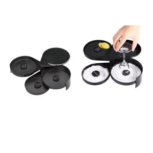 Plateau De Rangement &Agrave; 3 Niveaux Pour Verres &Agrave; Cocktail, Outil Pour Le Bord Des Verres, Jus Et Assaisonnements - Neuf