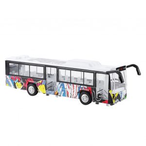 Modele De Bus En Alliage De Simulation, Voiture A Tirer Avec Lumiere Led, Jouet Pour Enfants, Cadeau - Neuf