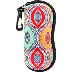 Étui Souple Pour Lunettes De Soleil, Ultra Léger, En Néoprène, Avec Fermeture Éclair Et Clip Ceinture, Pour Hommes Et Femmes - Neuf
