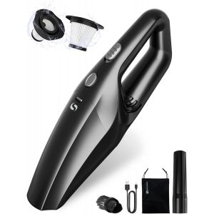 Aspirateur A Main, Mini Aspirateur Voiture Puissant Sans Fil Avec Batterie Rechargeable, Aspirateur De Table Avec Hepa, Accessoires Interieur Kit Nettoyage Voiture Pour Homme Femme - Neuf