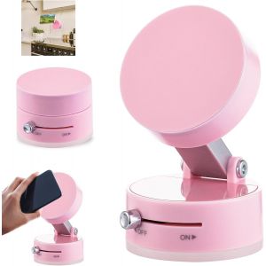 Support magn&eacute;tique de t&eacute;l&eacute;phone Portable sous Vide pour Voiture - Pliable et Portable - avec Ventouse - Polyvalent - pour Salle de Gym, Cuisine, Salle de Bain - Rose - Neuf