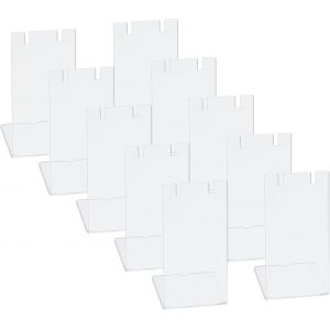 10pcs Présentoir À Boucles D'oreilles, Support De Boucles D'oreilles En Acrylique, Support En L Pour Exposition De Magasin De Détail De Bijoux De Boucles D'oreilles, Transparent - Neuf