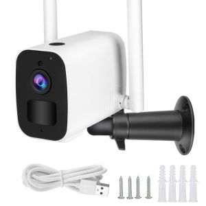 Camera WiFi 1080P PIR Vision nocturne Grand angle 114¡ã IP65 Etanche pour la securite a domicile Fonctionne avec Tuya - Neuf