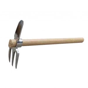 Jardinage Pioche Double En Acier Inoxydable &Agrave; T&ecirc;te De Pioche Avec Manche En Bois Double Bits Axe De Jardin Plantation - Neuf