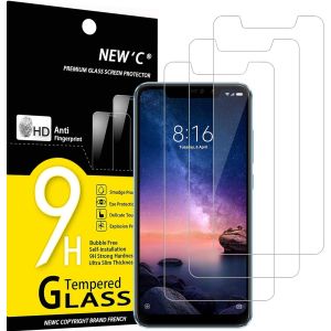 Lot De 3, Verre Tremp&eacute; Pour Xiaomi Redmi Note 6 Pro, Film Protection &Eacute;cran Sans Bulles D'air Ultra R&eacute;sistant (0,33mm Hd Ultra Transparent) Duret&eacute; 9h Glass - Neuf