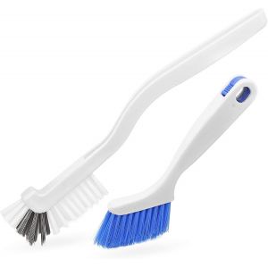 2 Pcs Brosse De Nettoyage Petite Brosse De Gommage Pour Le Nettoyage De L&iquest;&Eacute;vier Brosse De Gommage, Salle De Bain Bord De Cuisine Coin Coulissant Brosse De Nettoyage, Porte Coulissante Ou Fen&ecirc;tre Trac - Neuf