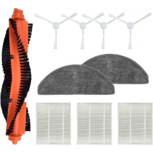 Lot de 10 accessoires de rechange pour aspirateur robot Xiaomi E10 B112/E12,brosse à rouleau principale,brosse latérale,filtre,chiffon serpillère - Neuf