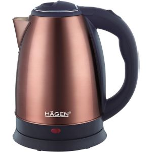 KALANKA-Hagen, Bouilloire Electrique Compacte Inox, Design Elegant, Base 360°, Capacité 1,8L, Puissance 1500W, Base 360 °, Filtre amovible et lavable, HA5525-Cuivre - Neuf