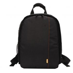 Sac a dos etanche pour appareil photo reflex numerique Canon, Nikon, Sony (noir et orange) - Neuf