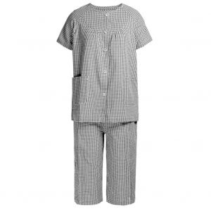 Vetements D'ete A Manches Courtes Pour Patients Infirmiers, Faciles A Enlever, Noir Et Blanc, Taille Xxl - Neuf