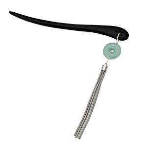 G2655 &iquest;&iquest;Pingle &iquest;&iquest; Cheveux R&iquest;&iquest;Tro Style Chinois, Accessoire De Cheveux Fait Main Avec Pompon Vert Pour Cheveux Longs Et Coiffures &iquest;&iquest;L&iquest;&iquest;Gantes - Neuf