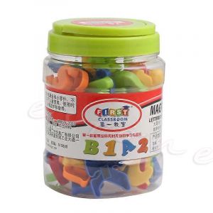 78Pcs Lettres Magn&eacute;tiques Chiffres Alphabet Capital & Bas pour Cas Jouet D'apprentissage Ne - Neuf