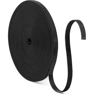 VornixorSarlshop-20Mx10MM Attache Cable Reutilisables Nylon,Rouleau Scratch Serre Cable Adhesif Puissant Noir,Sangle Scratch Pour Rangement Cable,Attache Cable Serre-c&acirc;bles Electriques Pour &agrave; La Mais - Neuf