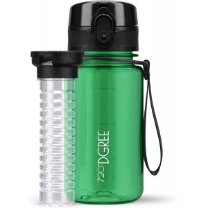 Eryi-Gourde D'eau 350ml U201cuberbottleU201c +Fruit-Infuseur, Crystalclear - Sans Bpa, Anti-Fuite - Bouteille, Water Bottle Idéale Pour Enfants, École, Sport, Randonnée, Camping, Université, Voyage - Neuf