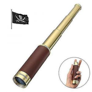 R&eacute;tro Pirate T&eacute;lescope Zoomable 25x30 Poche Monoculaire Portable Pliable &Eacute;tanche Capitaine - Neuf