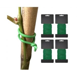 Fil d'attache de jardin 10 m pour plantes et c&acirc;bles - Lot de 4 pi&egrave;ces, support flexible pour le jardinage et l'organisation - Neuf