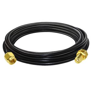 Câble coaxial SMA mâle à SMA femelle RG58 câble d'extension d'antenne WiFi 5 M (16,4 pi) 2G 3G 4G LTE câble coaxial RF à faible perte - Neuf