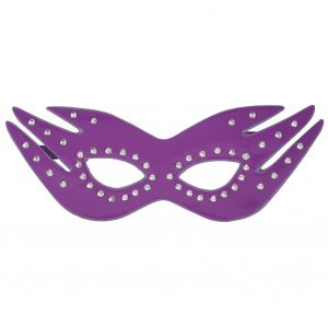Masque Pour Les Yeux En Cuir Pu Pour Hommes, Femmes Et Couples (Cristal Violet) - Neuf