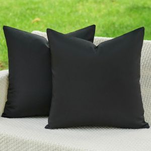 Eryi-Housse Coussin 40x40 Noir Extérieur Imperméable Taie D'oreiller Décoratif Canapé Aesthetic Bohème Housse De Coussin Pour Jardin Balcon Salon Chambre Patio Maison Déco Lot De 2 - Neuf