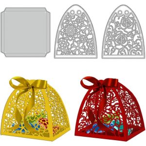 Matrices De D&eacute;coupe De Bo&icirc;tes &Agrave; Bonbons 3d Pour La Fabrication De Cartes No&euml;l Matrices De D&eacute;coupe Pochoirs En M&eacute;tal Pour Bricolage Scrapbooking - Neuf