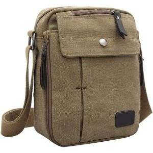RFCBC-Sac &agrave; bandouli&egrave;re Multifonctionnel en Toile Petit Ballot Messager Femme Homme sacoche &agrave; Fermeture &eacute;clair Paquet Valise Loisir Convient pour voyage ipad portable - Neuf
