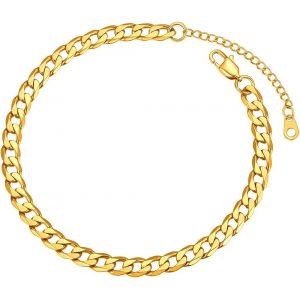 Eryi-Bracelet De Cheville Acier Inoxydable Pour Femme/Homme Chaîne De Pied À Maille Gourmette/Figaro/Spiga - Neuf