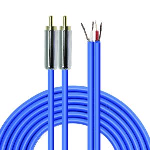 KALANKA-Câble de haut-parleur RCA, fil nu RCA Câble haut-parleur vers prise 2RCA Audio Câble Câble haut-parleur RCA - 2 M (2RCA mâle) - Neuf